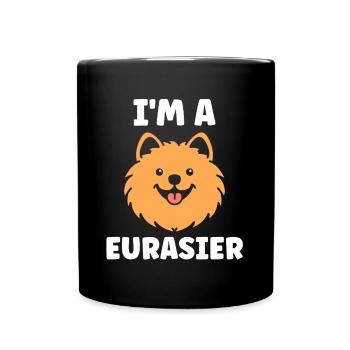 Eurasier - Tasse einfarbig - Schwarz - Vorne