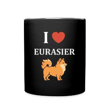 Eurasier - Tasse einfarbig - Schwarz - Vorne