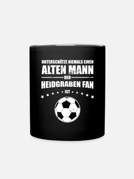 Alter Mann - Heidgraben Fußball Fan - Tasse einfarbig - Schwarz