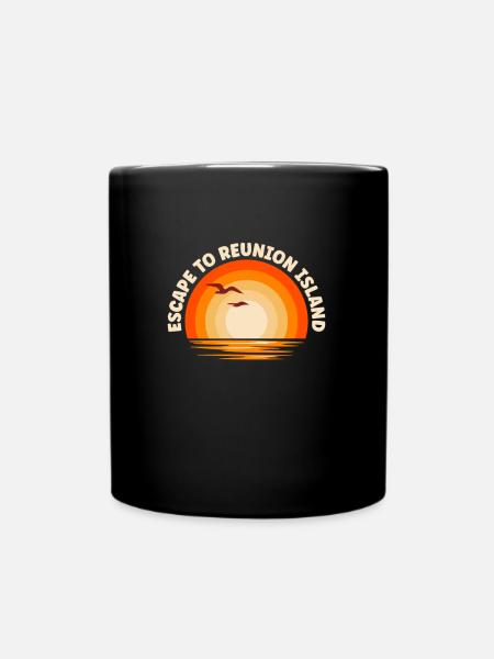 Je fuis vers La Réunion - Mug uni - noir