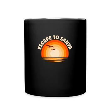 I flee to Sanya - Full Colour Mug - black - Front