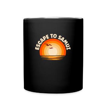 I'm fleeing to Samui - Full Colour Mug - black - Front