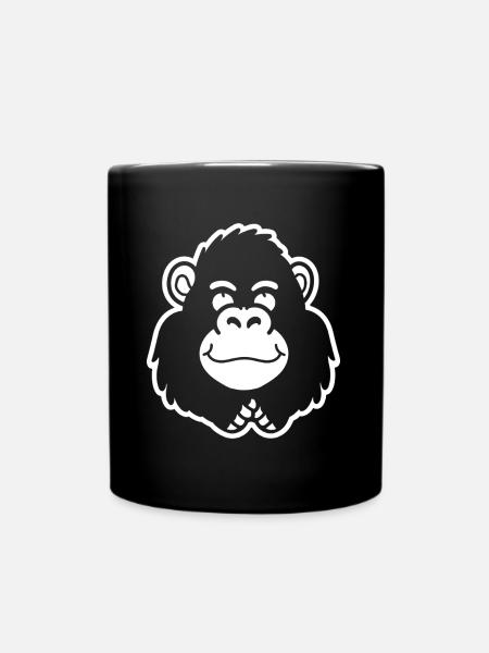 Gorilla - Tasse einfarbig - Schwarz