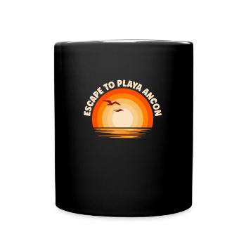 I'm fleeing to Playa Ancon - Full Colour Mug - black - Front