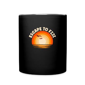 Je fuis aux Fidji - Mug uni - noir - Devant