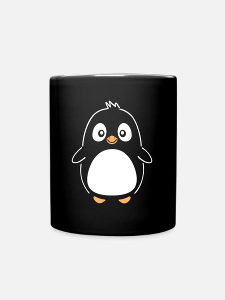 Pinguin - Tasse einfarbig - Schwarz