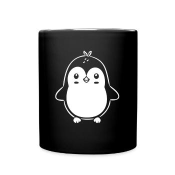 Pinguin - Tasse einfarbig - Schwarz - Vorne