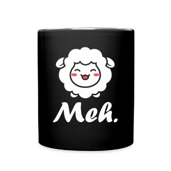Schaf - Tasse einfarbig - Schwarz - Vorne