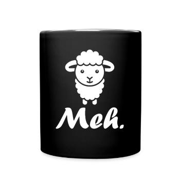 Schaf - Tasse einfarbig - Schwarz - Vorne