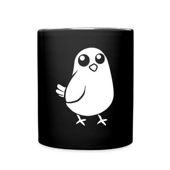 Taube - Tasse einfarbig - Schwarz - Vorne