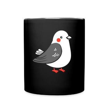 Taube - Tasse einfarbig - Schwarz - Vorne