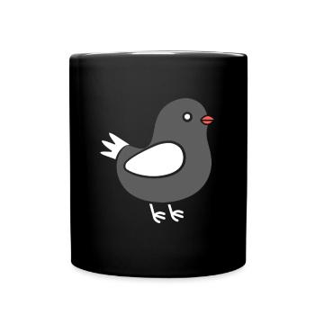 Taube - Tasse einfarbig - Schwarz - Vorne