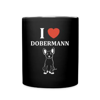 dobermann - Mug uni - noir - Devant