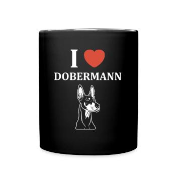 dobermann - Mug uni - noir - Devant