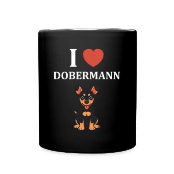 dobermann - Mug uni - noir - Devant
