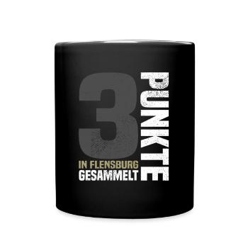 3 Punkte in Flensburg - Tasse einfarbig - Schwarz - Vorne
