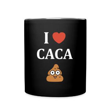 caca - Mug uni - noir - Devant