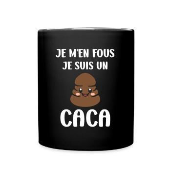 caca - Mug uni - noir - Devant