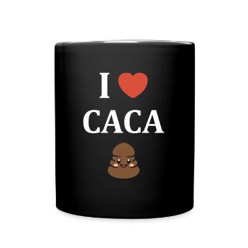 caca - Mug uni - noir - Devant