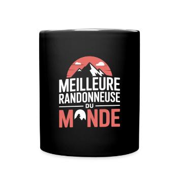 Meilleure Randonneuse Femme Humour Randonnée Drole - Mug uni - noir - Devant