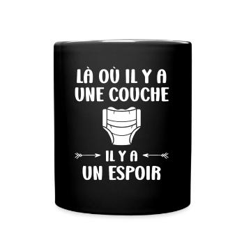 Couches - Mug uni - noir - Devant