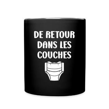 Couches - Mug uni - noir - Devant