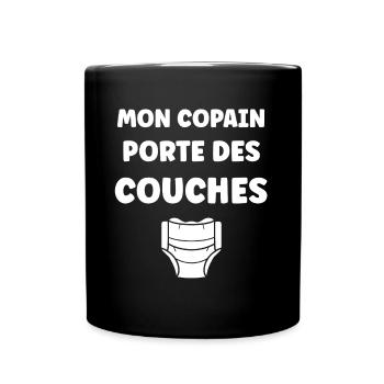 Couches - Mug uni - noir - Devant