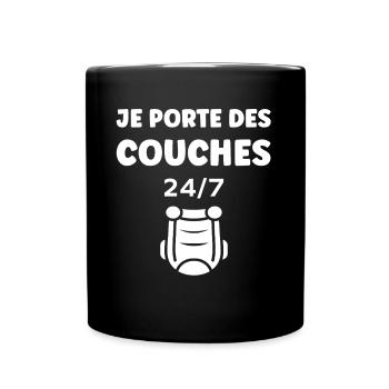 Couches - Mug uni - noir - Devant