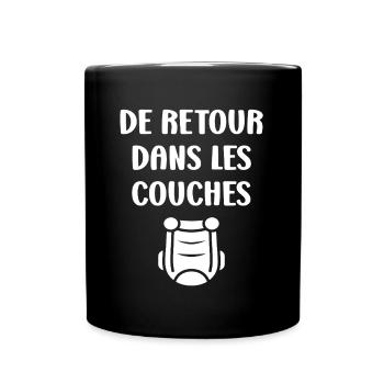 Couches - Mug uni - noir - Devant