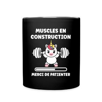 Humour musculation - Mug uni - noir - Devant