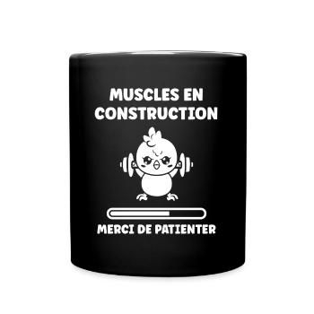 Humour musculation - Mug uni - noir - Devant