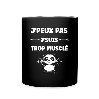 Humour musculation - Mug uni - noir - Devant