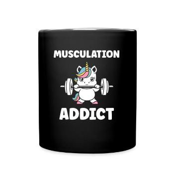 Humour musculation - Mug uni - noir - Devant