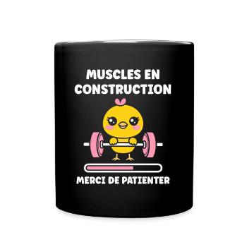 Animaux Humour musculation - Mug uni - noir - Devant