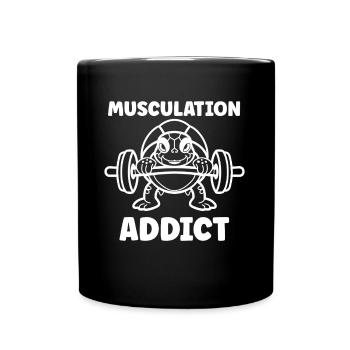 Animaux Humour musculation - Mug uni - noir - Devant