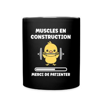 Animaux Humour musculation - Mug uni - noir - Devant