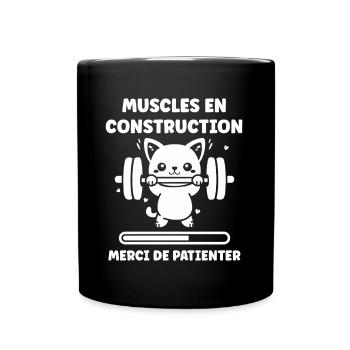 Animaux Humour musculation - Mug uni - noir - Devant