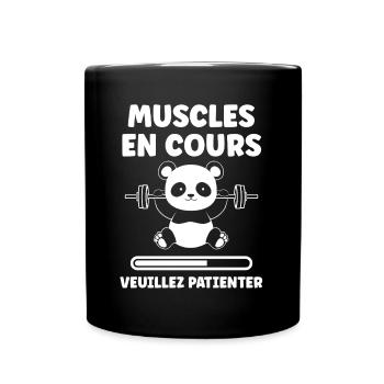 Animaux Humour musculation - Mug uni - noir - Devant