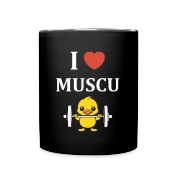 Animaux Humour musculation - Mug uni - noir - Devant