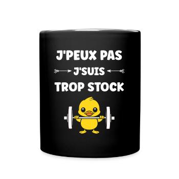 Animaux Humour musculation - Mug uni - noir - Devant