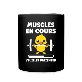 Animaux Humour musculation - Mug uni - noir - Devant