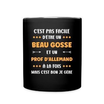 prof allemand - Mug uni - noir - Devant