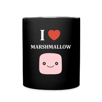 Marshmallow - Tasse einfarbig - Schwarz - Vorne