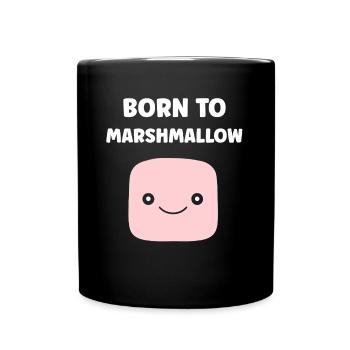 Marshmallow - Tasse einfarbig - Schwarz - Vorne