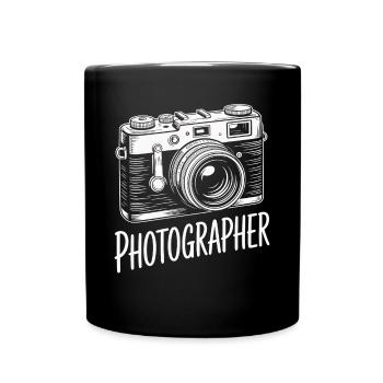 Fotograf Spiegelreflexkamera Fotografieren - Tasse einfarbig - Schwarz - Vorne