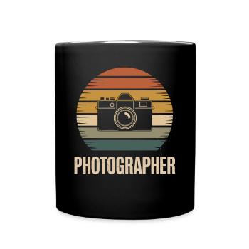 Fotograf Spiegelreflexkamera Fotografieren - Tasse einfarbig - Schwarz - Vorne