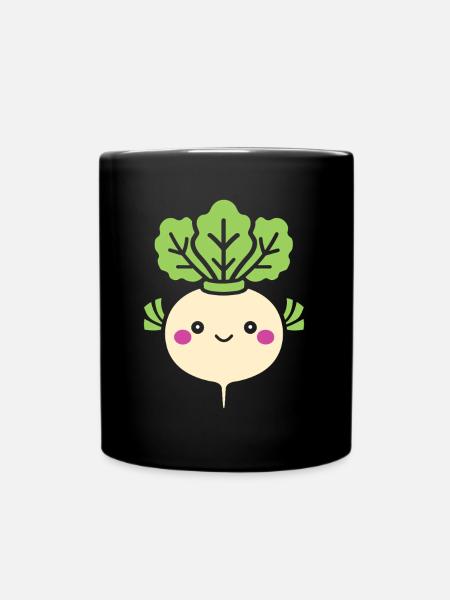 Rübe - Tasse einfarbig - Schwarz