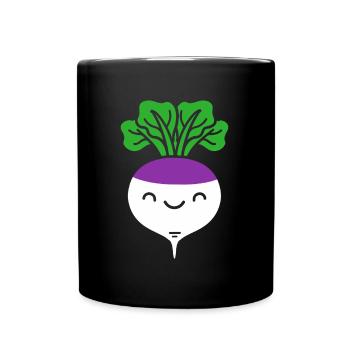 Rübe - Tasse einfarbig - Schwarz - Vorne