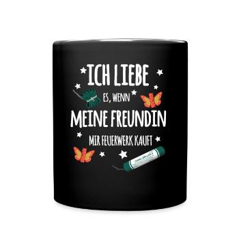 Pyro Partnerschaft - Tasse einfarbig - Schwarz - Vorne