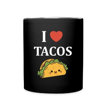 Tacos - Tasse einfarbig - Schwarz - Vorne